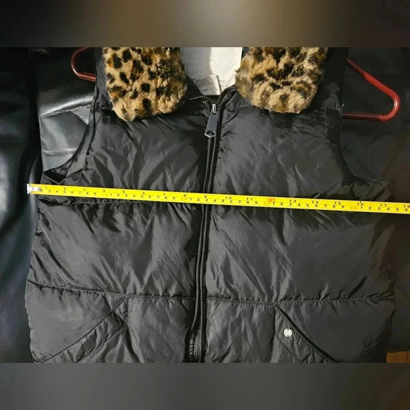 Ralph Lauren Denim & Supply Down Small Vest Leopard Faux Fur Black - Picture 7 of 12